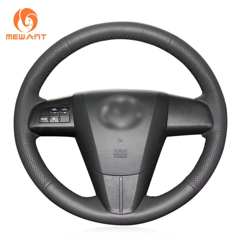MEWANT Black Artificial Leather Car Steering Wheel Cover for Mazda 3 Axela 2010-2013 Mazda 5 Mazda 6 CX-7 CX-9 MAZDASPEED3 (US) MEWANT Black Artificial Leather Car Steering Wheel Cover for Mazda 3 Axela 2010-2013 Mazda 5 Mazda 6 CX-7 CX-9 MAZDASPEED3 (US)