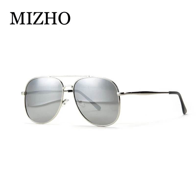 MIZHO анти-отражающие HD визуальные медные UVB женские солнцезащитные очки мужские Поляризованные овальные вождения унисекс, металлические классические очки зеркало