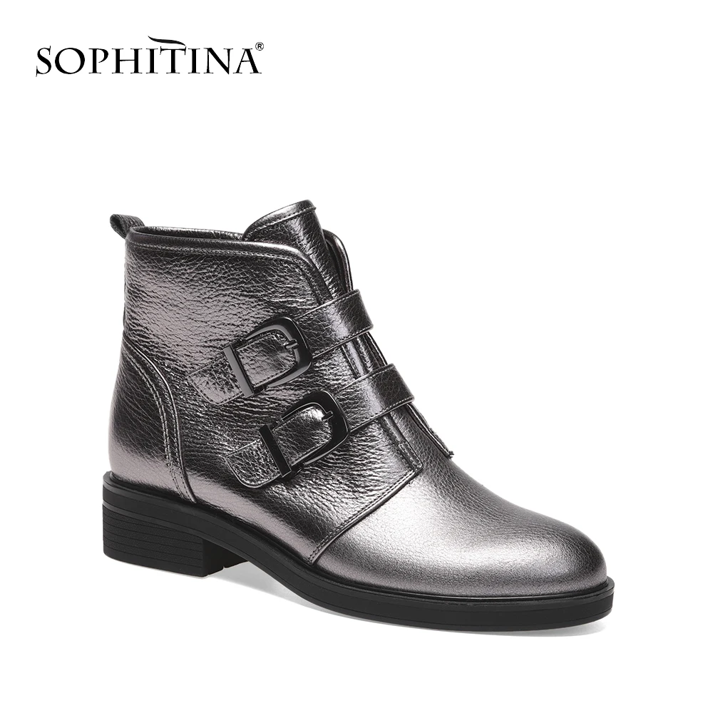 SOPHITINA/Ботинки женские. Стильные ботинки выполнены из натуральной кожи. Спереди