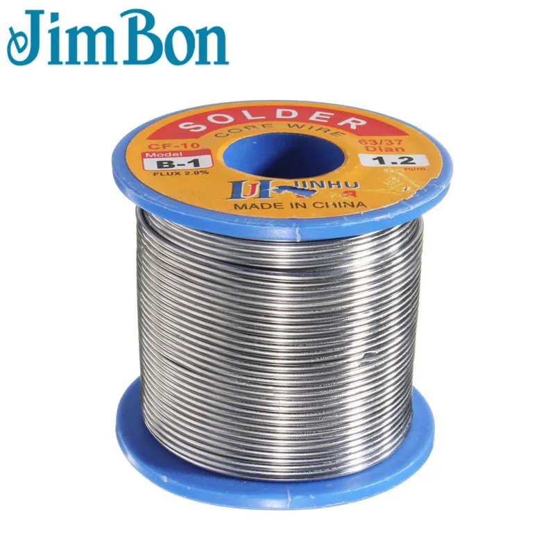 

JimBon 300g 0.5mm 0.8mm 1mm 1.2mm 2mm Iron Reel Roll Welding Wire Welding Solder Wire 63/37 Tin Lead 1.2% Flux Soldering
