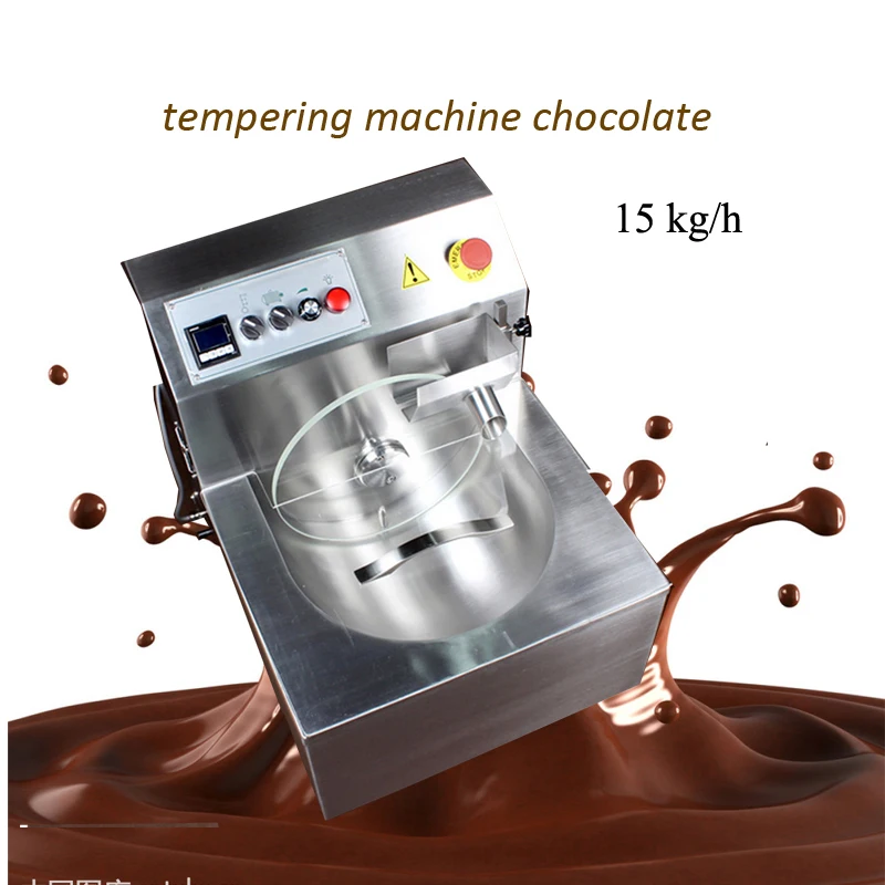 CE approved 15kg/h commercial chocolate tempering machine moulding