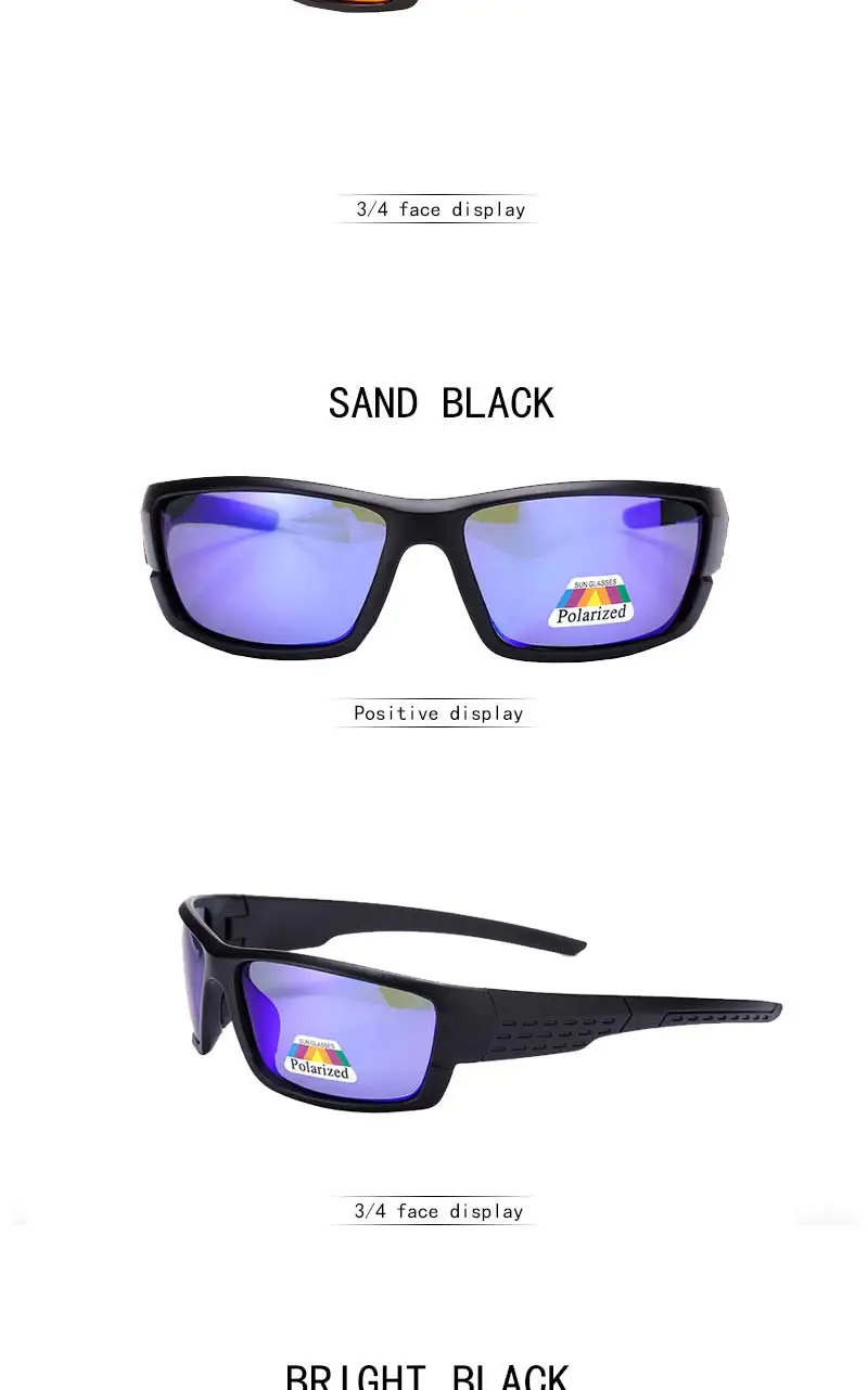 Glitztxunk поляризационные солнцезащитные очки мужские UV400 брендовые дизайнерские солнцезащитные очки с квадратным покрытием черные очки для рыбалки и вождения очки Oculos