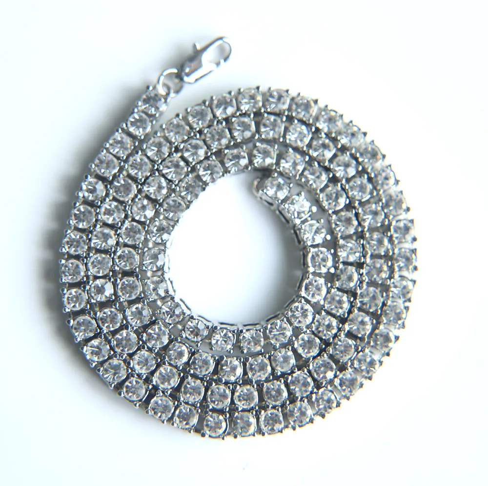 Топ Мода ожерелье Макси Колье 24 дюймов Искрящаяся блестящая теннисная цепь свинцовая без никеля длинное Aaa проложенное ожерелье