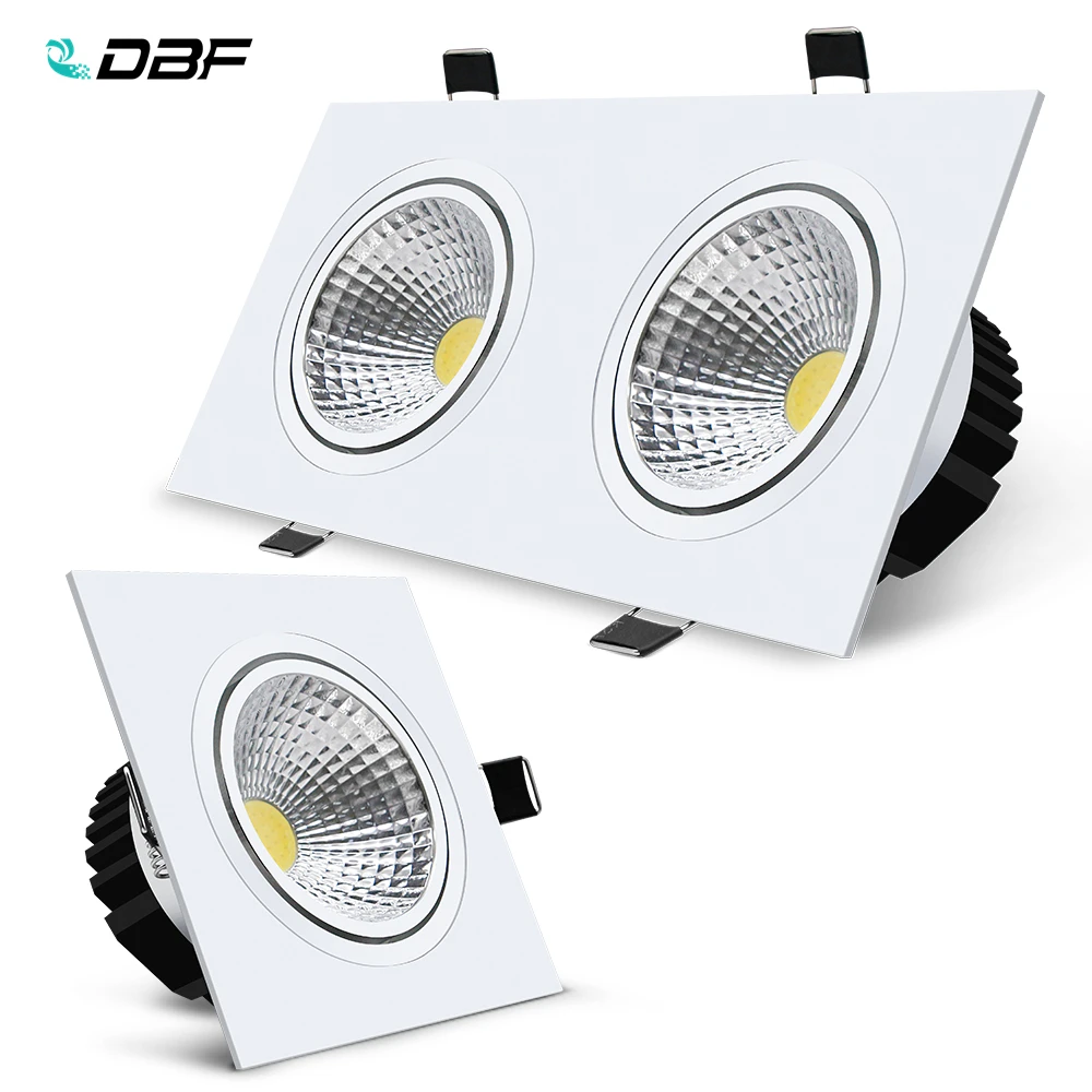 

[DBF]Square Recessed LED Dimmable Downlight 7W 9W 12W 15W 14W 18W 24W30W LED Spot Light LED Decoration Ceiling Lamp AC 110V/220V