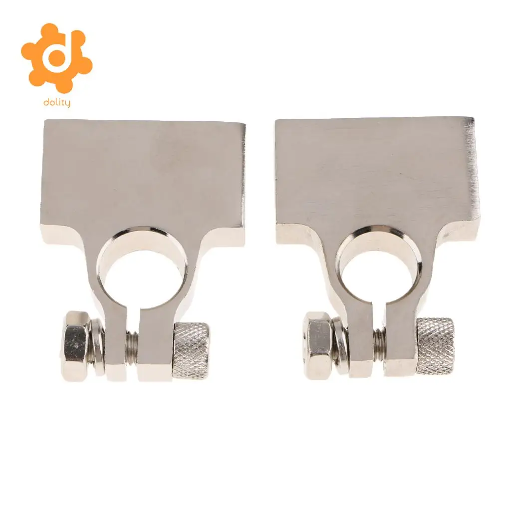 Pair Auto Positive Negative Battery Terminals Clamps Connectors Dustproof