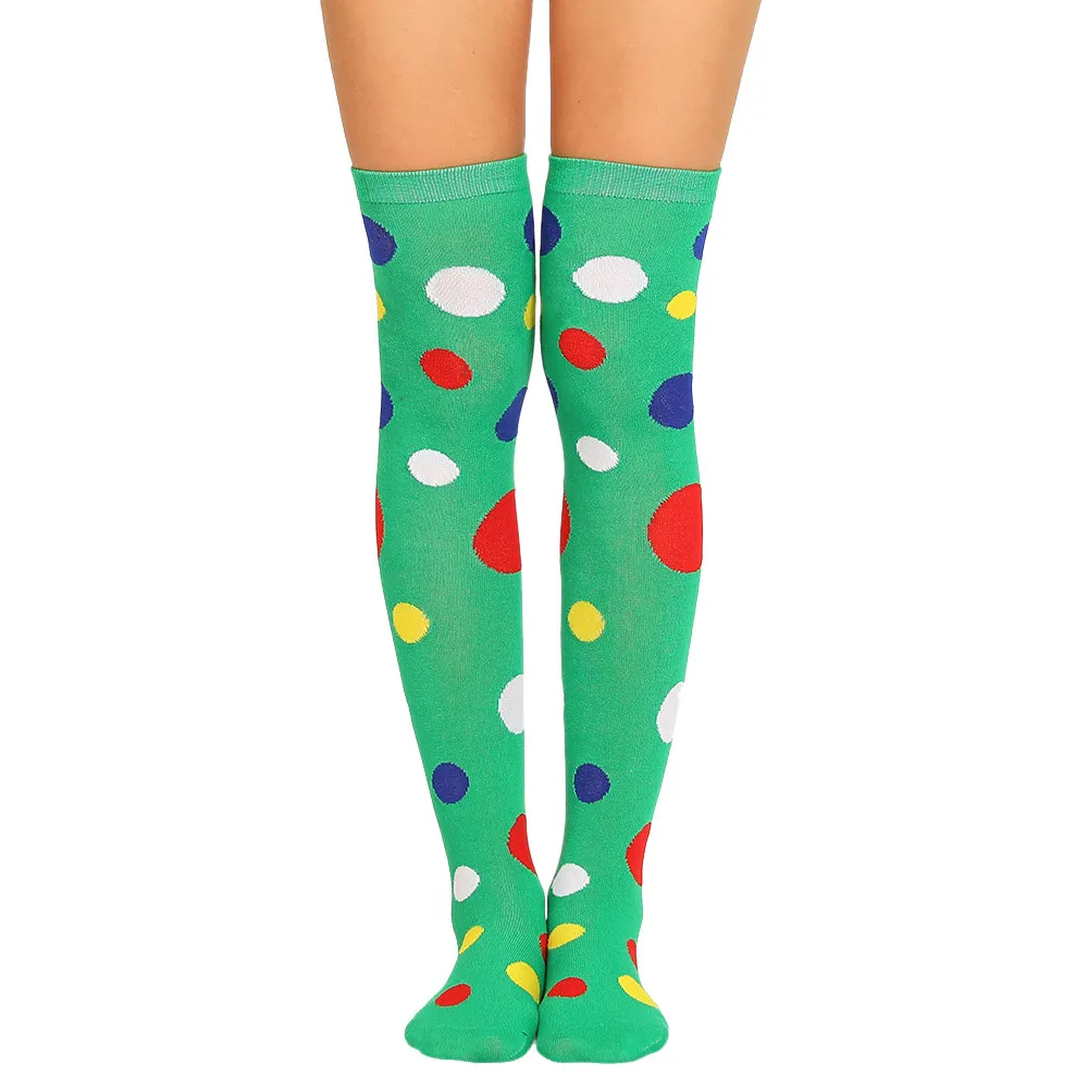 FREE OSTRICH Fashion breathable comfort female sexy thigh high knee socks personality color dot non-slip daily wild stockings