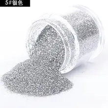 10 г/кор. Серебряный голографический блестящий порошок посыпать пыль блеск корень Фея пыль кулон ювелирные изделия волосы художественное украшение ногтей SPK58