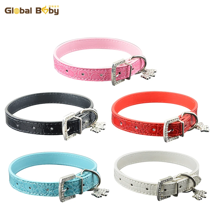 

5 Colors 4 Sizes Pet Collar Crocodile Style Gator Dog Puppy Pet Necklace Collars With Dog Pendent