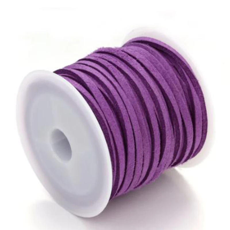 2,7 мм многоцветный замшевый кожаный шнур нити шнуры для изготовления ювелирных изделий Новые - Цвет: Purple