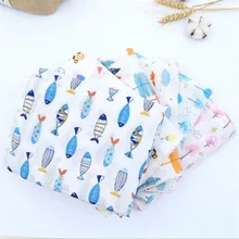 Бамбуковые муслиновые пеленальные одеяла дышащие пеленки для новорожденных 120x120 см милые животные мягкое душевое полотенце для новорожденного обертывания