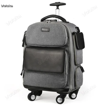

Professional Photography Universal Wheel luggage case Simple Double Shoulder Photography Bags SLR Camera Bags CD50 T07