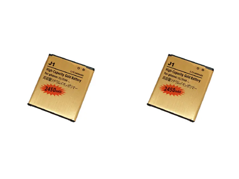 Ciszean 2x2450 мА/ч EB-BJ100CBE Замена ионная Золотая батарея для Samsung Galaxy J1 (2015) J100 J100F J100H J100FN