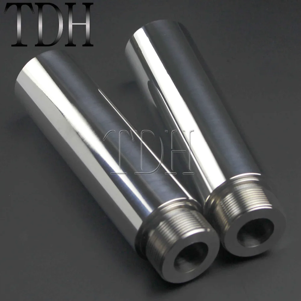 1 Pair Motorcycle Stainless Steel 39mm Fork Tube 5in Extensions For