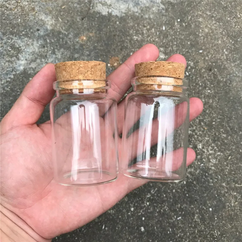 

80ml Empty Crafts Jars Jewelry Ornaments Package Vials Wedding Decoration Gifts Reusable Container Cork Glass Bottles 24pcs