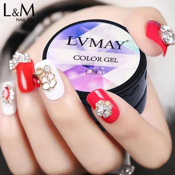 

1 Pc Glue Rhinestone Gel DIY UV Nail Polish Lvmay Brand Decoration Diamond Gel Polish