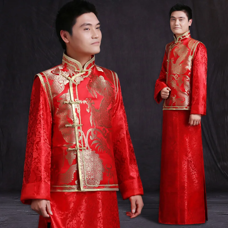 Traditional Chinese Wedding Groom Attire Wedding Dress Image