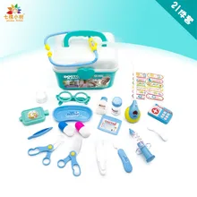 21 шт./компл. Творческий врачебная игра набор претендует Carry Case Медицина Box Дети Образование ролевые игры игрушечные лошадки ST0010