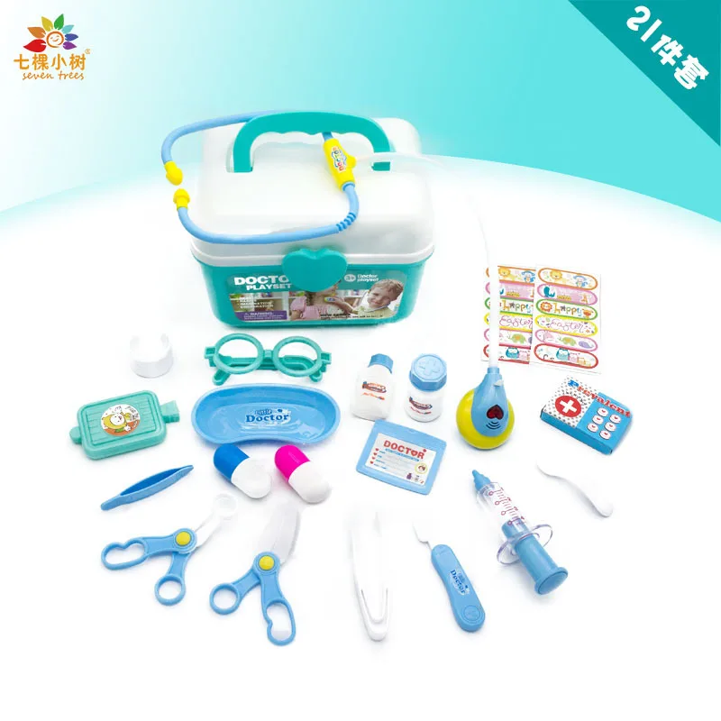 

21PCS/Set Creative Doctor Medical Play Set Pretend Carry Case Medicine Box Children Education Role Playing Toys ST0010