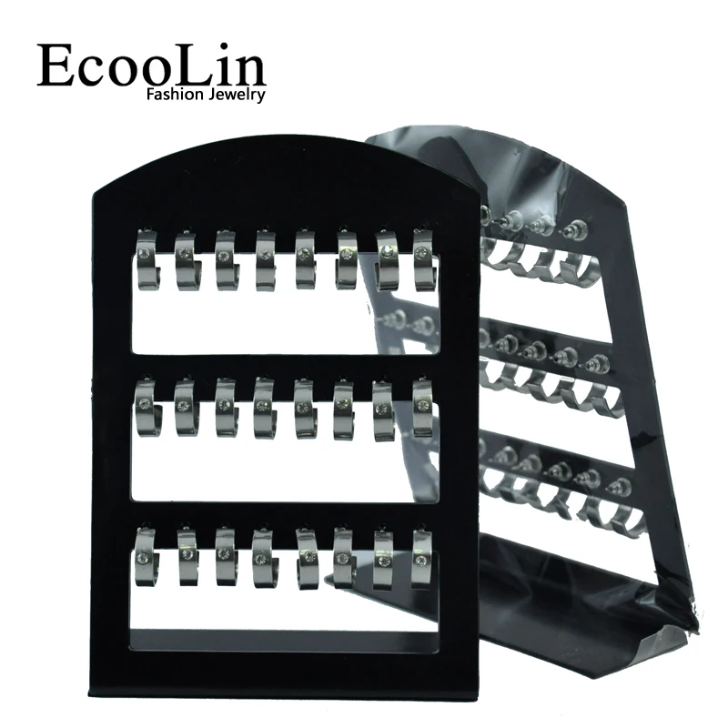 1 карта 24 шт круглые металлические модные серьги-гвоздики из нержавеющей стали для женщин и мужчин ювелирные изделия оптом Наборы горячая Распродажа LR289