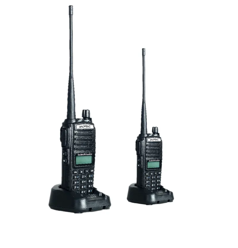 2 PCS Baofeng UV 82 Walkie Talkie Dual Band Two Way Radios Double PTT Pofung handle