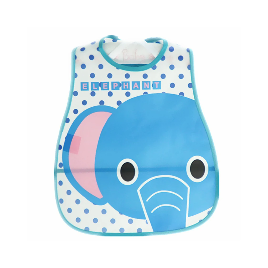 3PCS/SET Adjustable Baby Bibs EVA Waterproof Food Feeding Bibs Baby Cartoon Feeding Cloth Children Baby Apron Bib