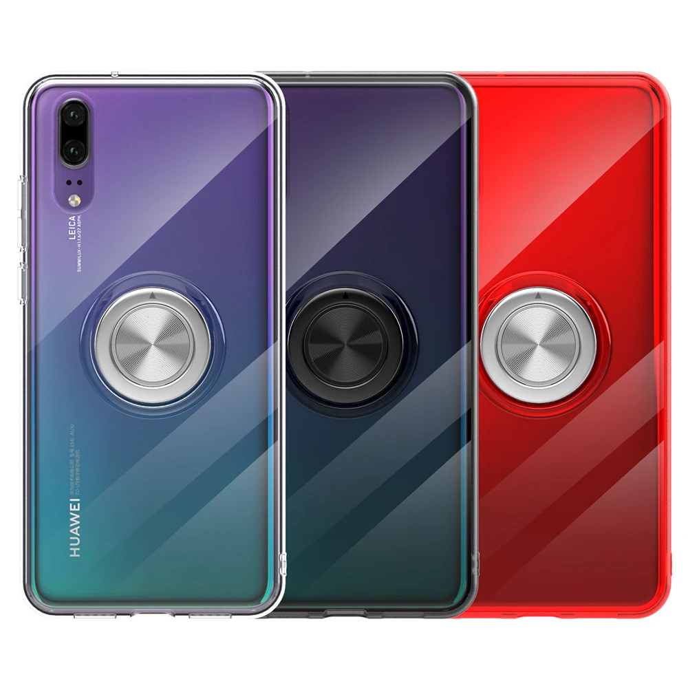 Мягкий прозрачный чехол для huawei P30 Pro, чехол huawei P30, чехол для телефона huawei P30 Lite, чехол s, магнитное кольцо, силиконовый чехол