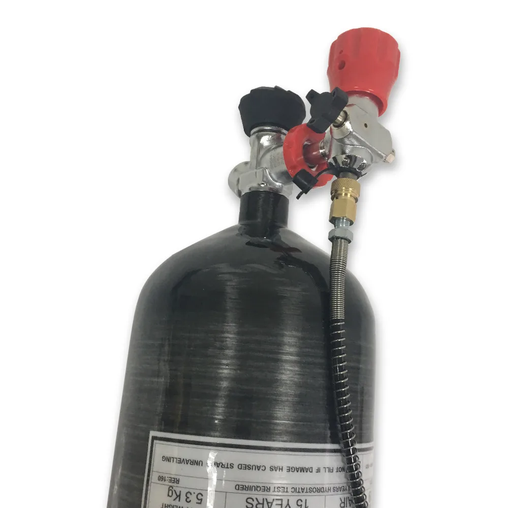 AC309301 9L GB Black Diving Cylinder Acecare Air Tank Pcp Air Rifle Quick Release Coupling Dive Tank Paintball Tank Regulator