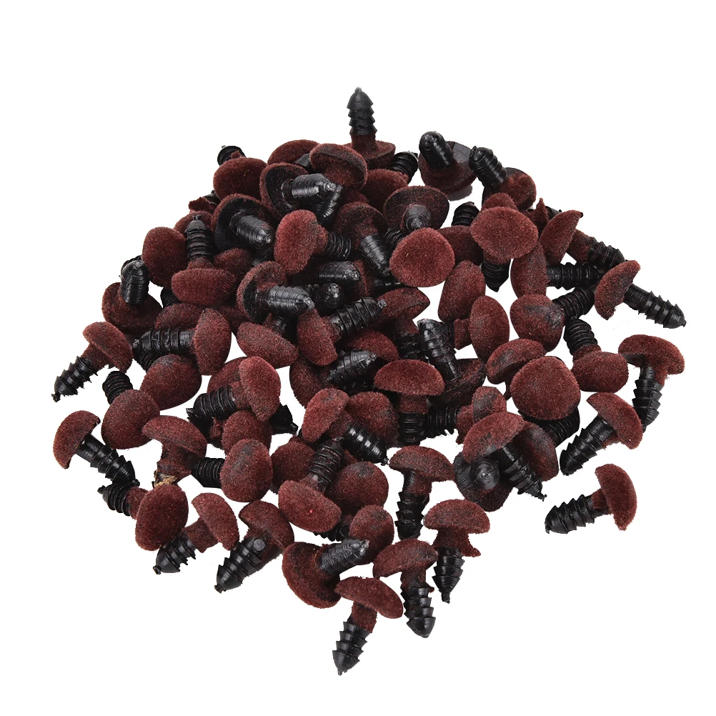 

100Pcs 4 Colors Kids DIY Toy Plastic Bear Nose Triangle Velvet Noses Buttons
