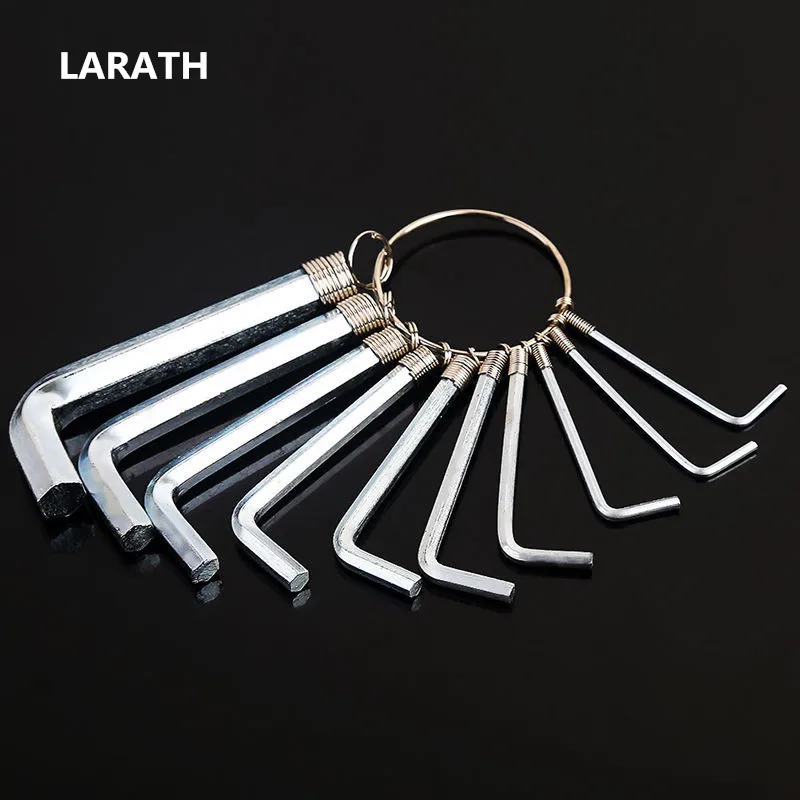 10 In 1 Metric Combination Hex Allen Wrench 1.5mm 10mm Mechanic Tool