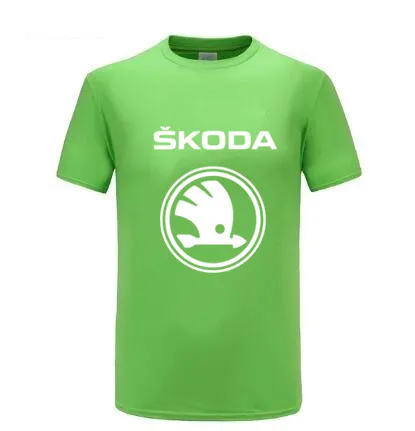 Футболка унисекс с логотипом Skoda повседневная мужская футболка коротким рукавом