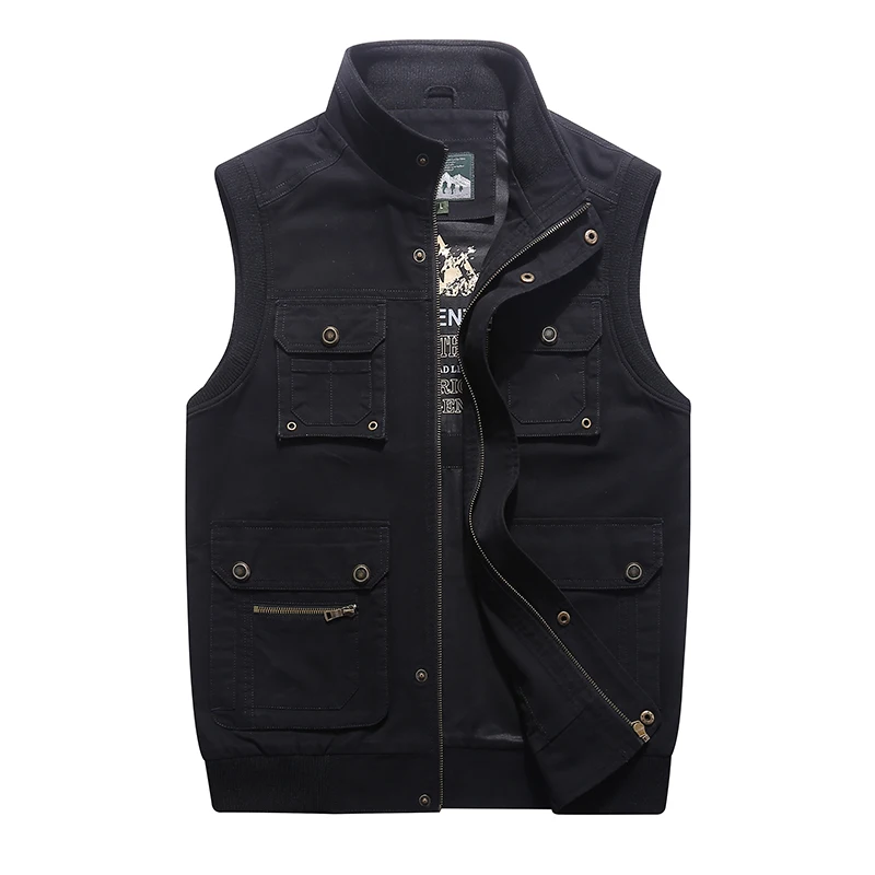 

Brand Hunting Vest Military Style Outdoor Combat Tactical Vest Men Cotton Stand Collar Multi-pockets Waistcoat Plus size 5XL 6XL