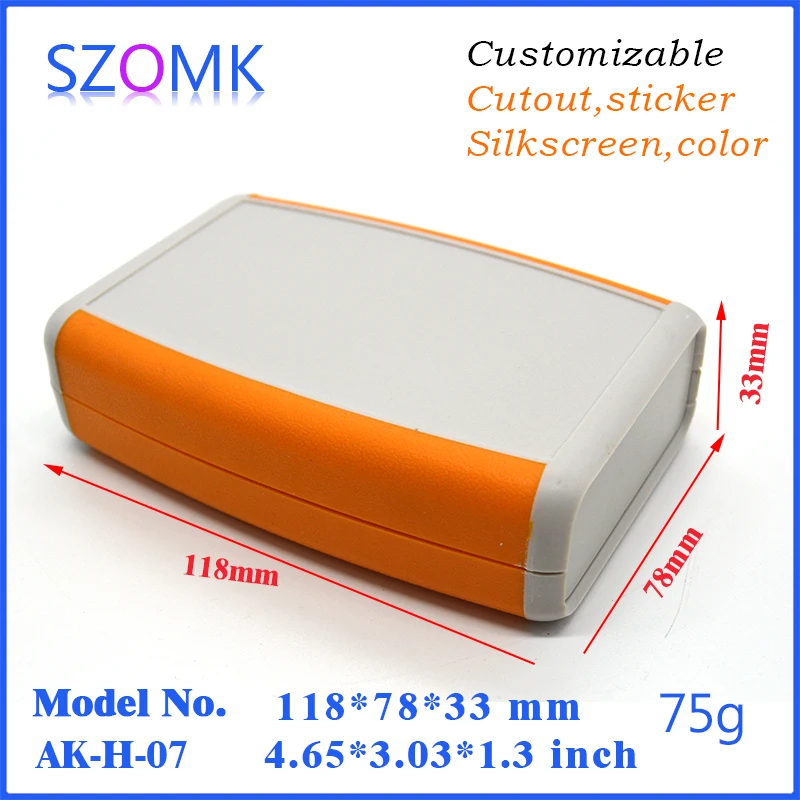 

4 psc a lot abs plastic enclosure top quality for handheld electronics plastic housing electronics case 118*78*33 mm