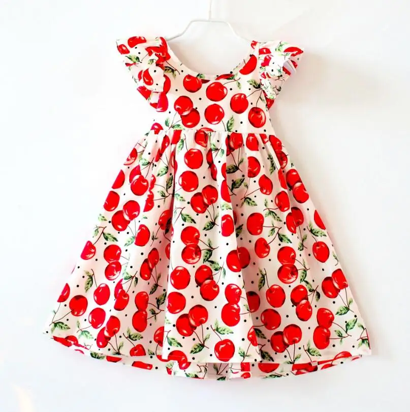 

New 2018,Girls dress,Summer Clothing,Baby Girl Dress,Kids cotton Backless Beach Dresses For Girls,Baby Girl Clothes,For 1-6 Year