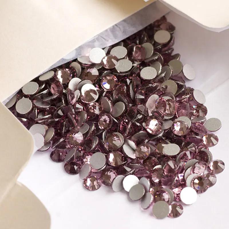 Light Amethyst SS20 цвета, Стразы без горячей фиксации для одежды, спортивная одежда и украшения для дизайна ногтей, плоские с оборота кристаллы, аксессуары из камней - Цвет: Light Amethyst