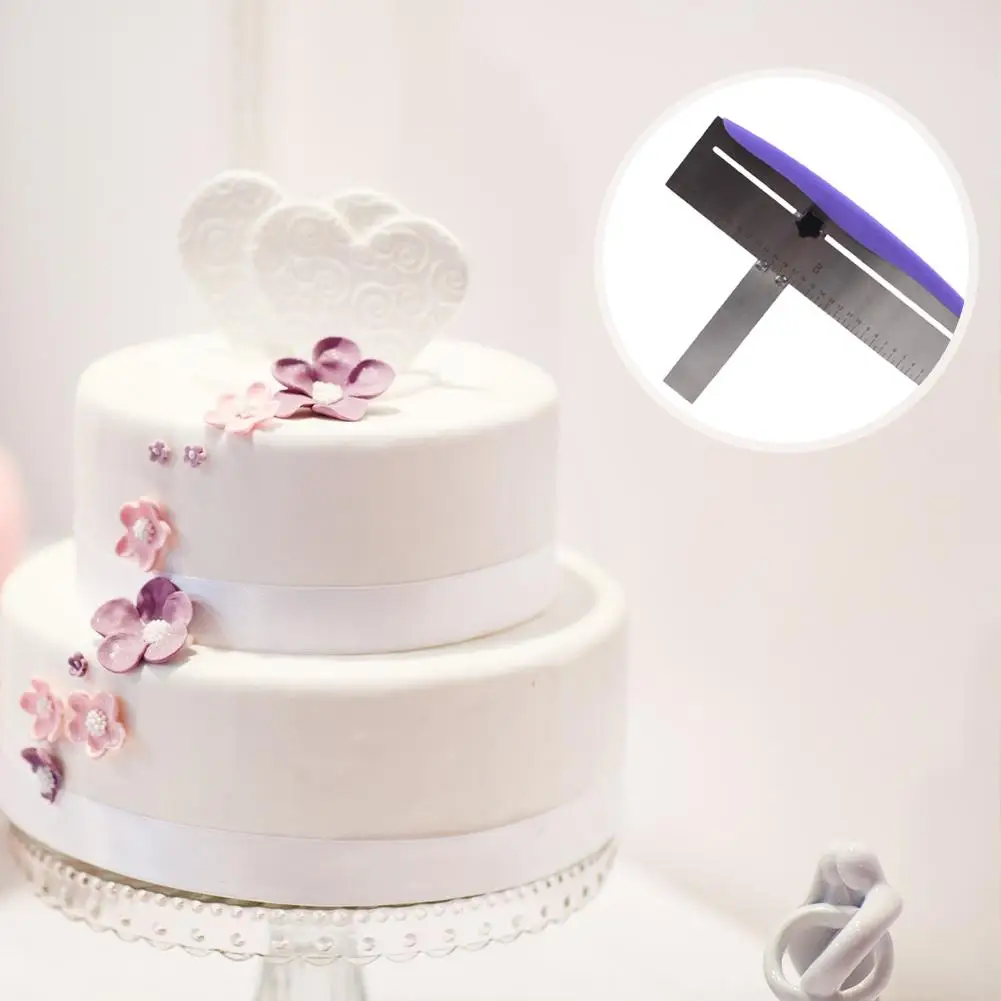 Нож для разрезания торта наслоения скребок гладкой Нержавеющая сталь торт выпечки декоративные приборы DIY Форма для выпечки хлеба резак