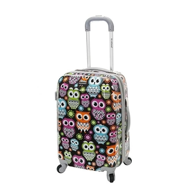 Rockland JR B02-OWL Owl Printed Polycarbonate Carry On Luggage