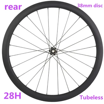 

wheelset 700c 25mm width 38mm clincher Tubeless disc wheel 870g rear bike wheels D412SB 142x12mm road bike carbon wheel