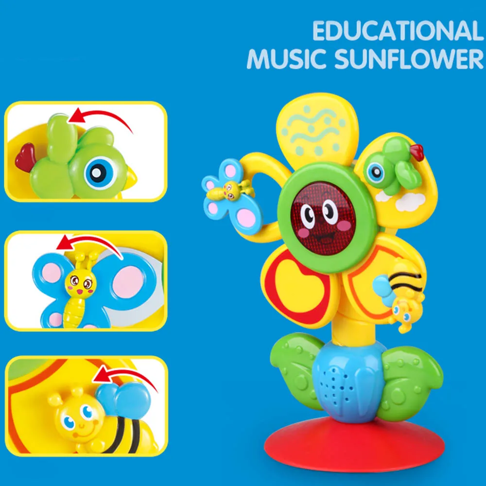 Детская игрушка для активного отдыха, игрушка-погремушка с цветком от солнца, развивающая головоломка, детское обеденное кресло, тележка, игрушка на присоске