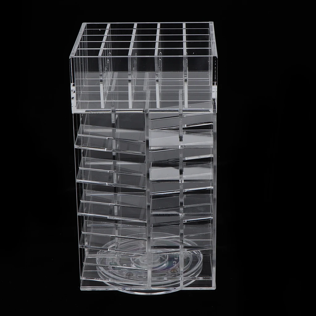 Beauty Acrylic Rotating Lipstick Organizer Holder Spinning Lip Gloss Tower Stand Clear