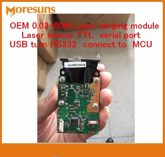 

Free Ship laser distance measurement sensor TTL serial phase method USB turn RS232 connect MCU/0.03-60M Laser ranging module