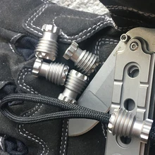 Небольшой титановый сплав нож бусины Паракорд зонтик веревка шнур Открытый EDC гаджеты кулон