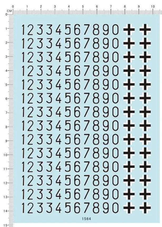 

Detail Up German WWII WW2 Military Number Figures For Tank Model Kit Water Decal