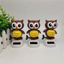 Симпатичные солнечные Сова танцы Автоматическая качающаяся голова статуэтки совы для мультяшное украшение подарок детские игрушки подарок ремесла