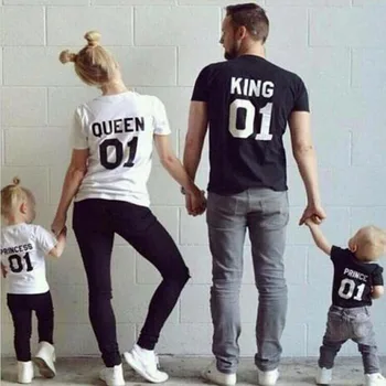 2017 summer Family Matching Outfits Short-sleeved Cotton matching family clothes T-shirt Family Look Family matching clothes