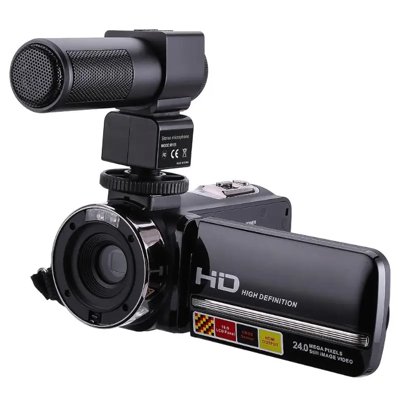 

3.0 inch LCD 270 Degree Touch Screen Infrared Night Vision Camera 1080P 24MP 16X Digital Zoom Video Camera with Microphone