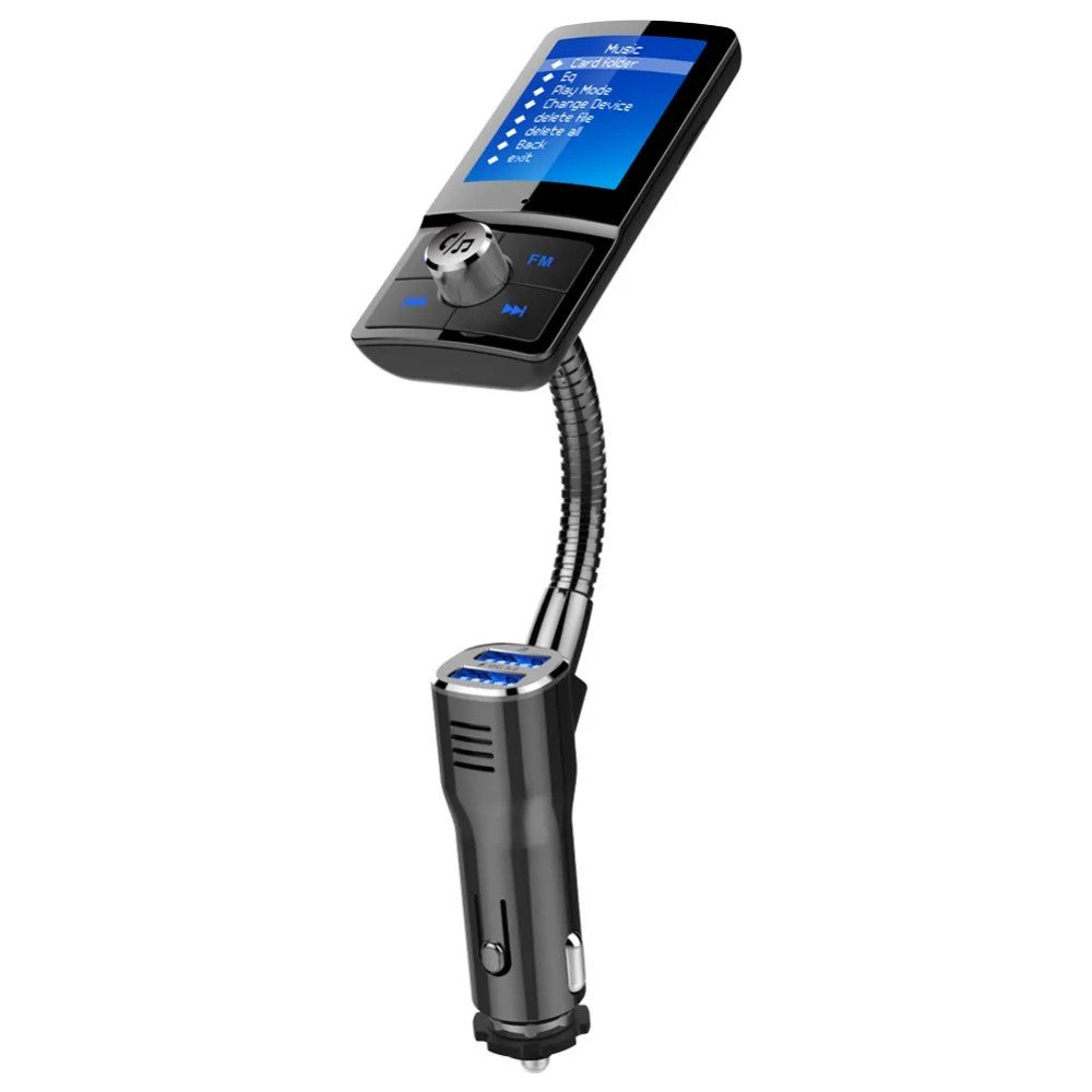 Автомобильный FM трансмиттер с цветным экраном MP3 беспроводной Bluetooth громкая