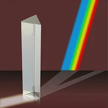 1 шт. в упаковке, треугольная Цветовая призма, оптическое стекло, Прямоугольный угол, отражающая треугольная призма для обучения, светильник, физика спектра