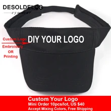 Новые кепки с козырьком женские открытые топы индивидуальные регулируемые кепки логотип печать конфеты цвета взрослых бейсболки, кепки 10 шт./партия