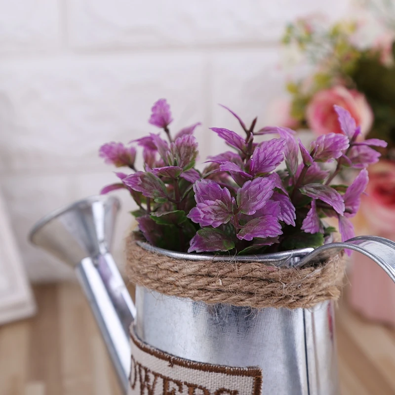 Винтажный металлический ручной полив Цветочная композиция домашний декор цветочный горшок