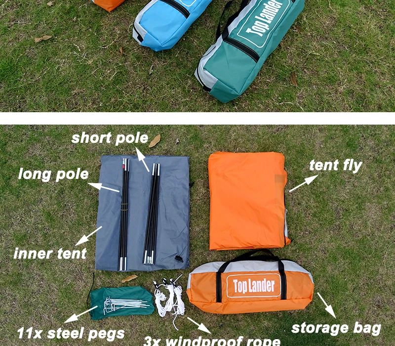 Outdoor Tunnel Tent 1 2 Person 4 Season Backpacking Tourist Travel Tent Waterproof Partytent Beach Tents Hiking Camping Tent